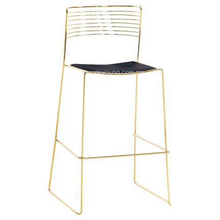 VENEZIA (SH74cm Gold) Stackable Bar Chair