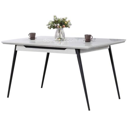 SINDRI (135x80cm Tempered Glass) Dining Table (EXPIRING)