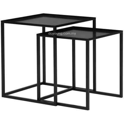 CARIAD (▢40,45cm Black) Set-of-2 Nesting Tables (EXPIRING)