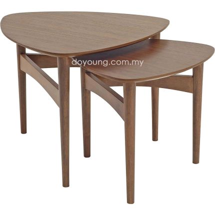 POET (Δ49,60cm Walnut) Set-of-2 Side Tables (EXPIRING)*