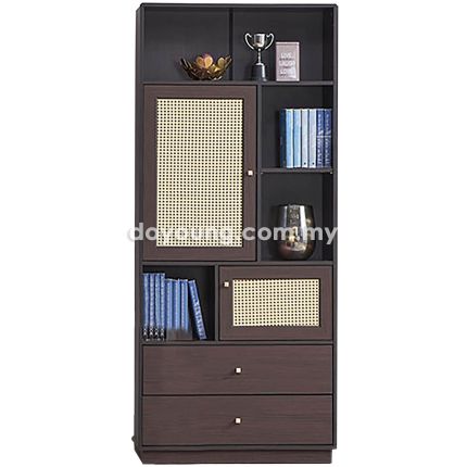 KINETA (80H181cm Dark Brown) Bookcase