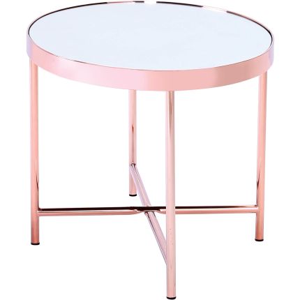 SANCA (Ø43H46cm Rose Gold, Mirror) Side Table
