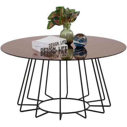CYRUS (Ø80cm Copper) Coffee Table with Mirror Top (EXPIRING)