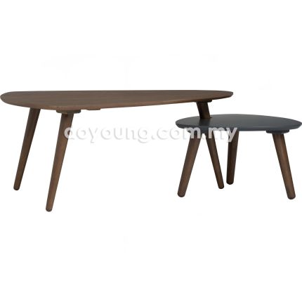 SOARE II (132x70cm Walnut) Set-of-2 Coffee Table