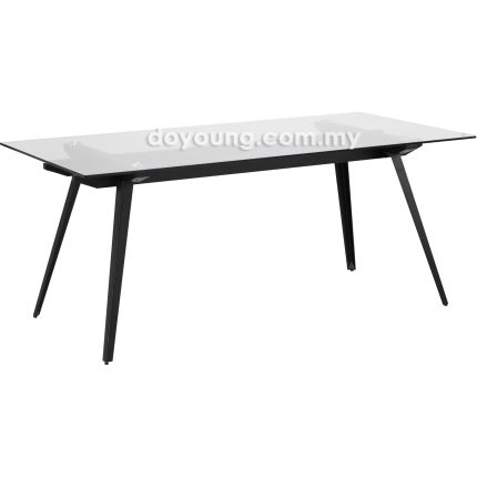 ALPHONSE (180x90cm Clear Glass) Dining Table  (EXPIRING)