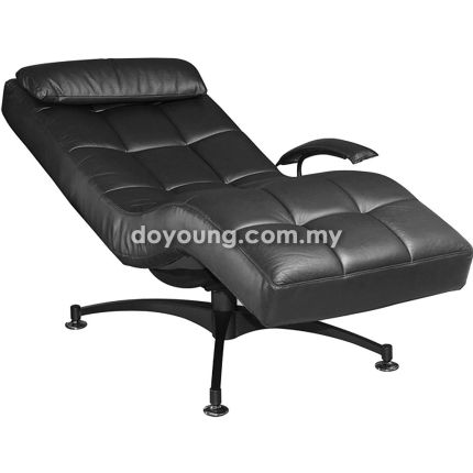 BEKVAM (Half Leather - Black) Rocking Relaxer (adj. back )*