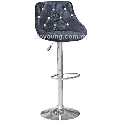 SYRIN II (Velvet, Black) Hydraulic Counter-Bar Chair