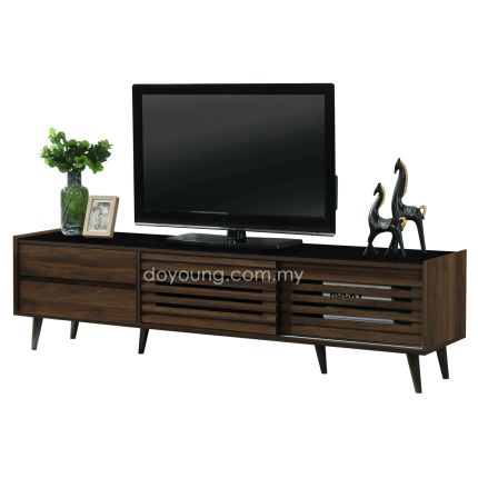 CEYLLA (151/179cm) TV Console with Glass Top