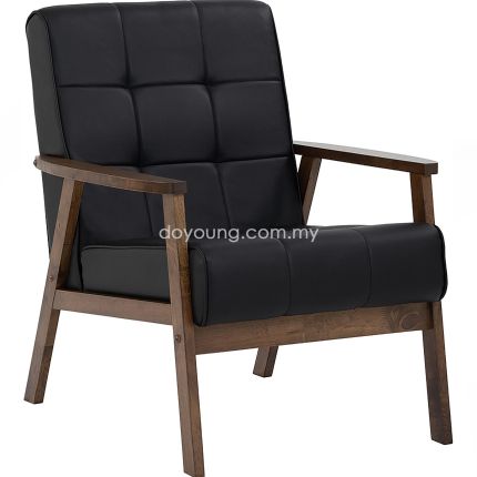 MICAH (66cm Walnut - Black) Armchair*