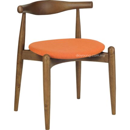 CH20 ELBOW (Walnut - Fabric) Stackable Side Chair (EXPIRING replica)*