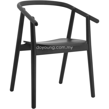 GERD (Black) Armchair (Wooden Seat EXPIRING)