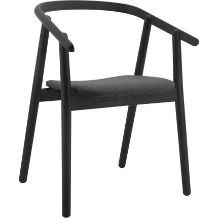 GOBY (Black) Armchair (Upholstered Seat EXPIRING)