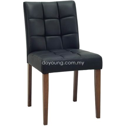 DAVIN (Black) Faux Leather Side Chair (PG SHOWPIECE x1)