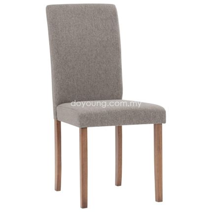 HASKELL (Walnut/Brownish Grey) Fabric Parsons Chair*