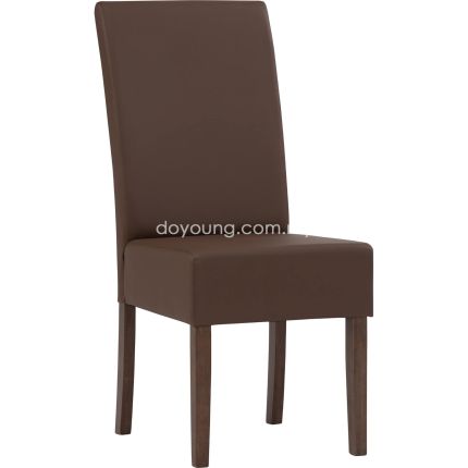 HASKELL+ (Walnut/Mocha) Faux Leather Parsons Chair (EXPIRING)*