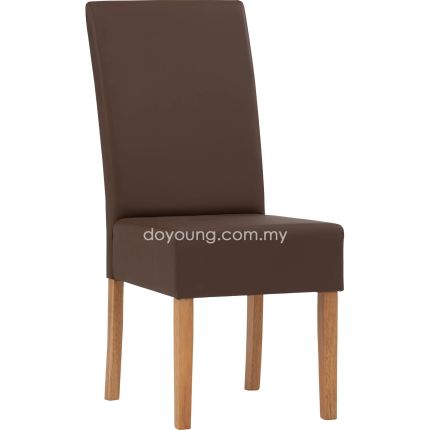 HASKELL+ (Oak/Mocha) Faux Leather Parsons Chair (EXPIRING)*