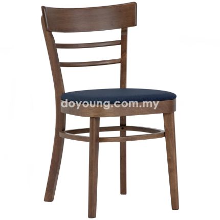 TIERNEY (Walnut/Fabric) Side Chair with Stretcher