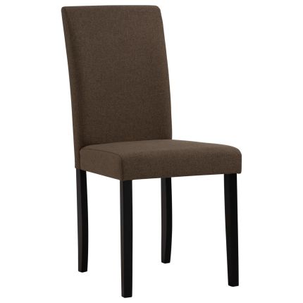 HASKELL (Black/Dark Brown) Fabric Parsons Chair