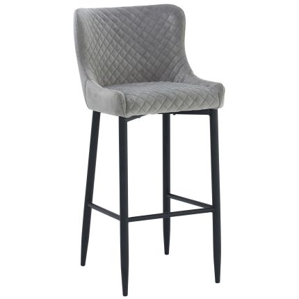 SASKIA (SH67cm Grey Velvet) Counter Chair (EXPIRING)