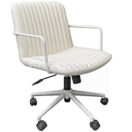 LAGLE (Faux Leather - White)  Office Chair - ↕ adj. &amp; 360°