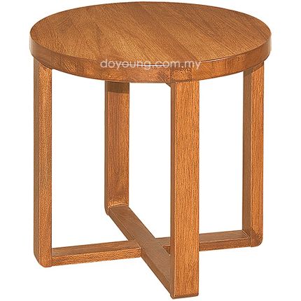 FIRKANT (Ø50cm Gunstock) Rubberwood Side Table (EXPIRING)*
