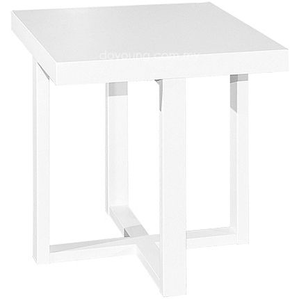 FIRKANT (▢50cm White) Rubberwood Side Table*