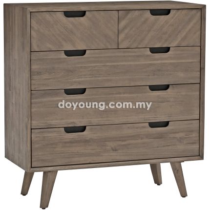 LEIF (100cm Acacia Wood - Taupe) Chest of Drawers (EXPIRING)