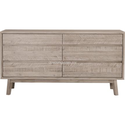 MADRID (155cm Acacia Wood) Chest of Drawers
