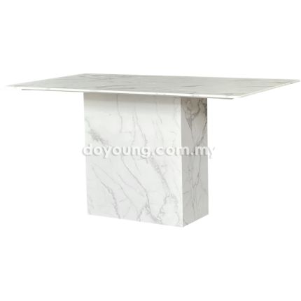 METONI (140x80cm - T20mm) Fully Faux Marble Dining Table