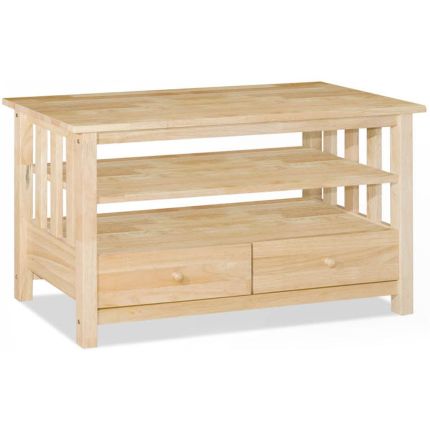 NORDSTROM (108cm Rubberwood - Oak) Rack with Drawer (PG CLEARANCE)