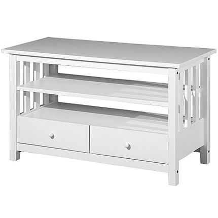 NORDSTROM (108cm Rubberwood - White) Rack with Drawer (PG CLEARANCE)