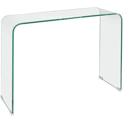 GALA VII (110cm) Clear Glass Console Table