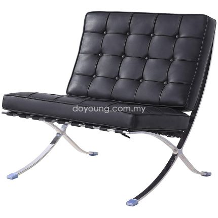 BARCELONA (75cm Faux Leather) Easy Chair (replica) (EXPIRING)*