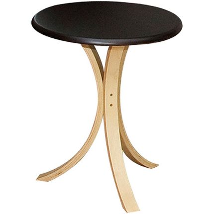 CANDY (Ø45H53cm) Side Table-(Wood) Oak/ Black