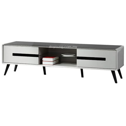 RAPHAEL (180cm High Gloss) TV Console with Glass Top