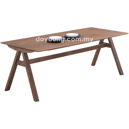 ADEN II (150/200cm Rubberwood - Walnut) Dining Table