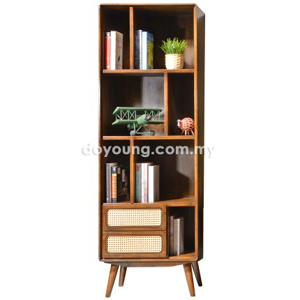 ADONIS (60H180cm Rubberwood, Rattan) Display Cabinet