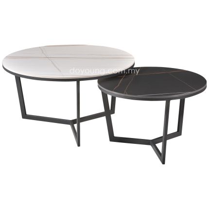 FRAZIER (Ø80,60cm Sintered Stone Set-of-2) Coffee Tables
