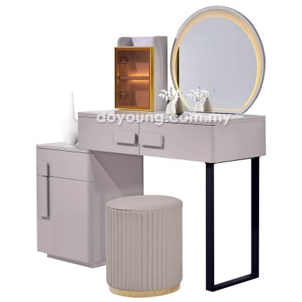 ALGOT (90cm Ceramic) Vanity Set with LED Mirror & Pouf