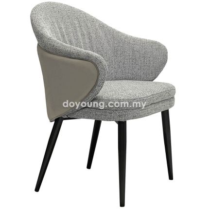 ANGIE V (Faux Leather Back - Dark Taupebr) Armchair (replica)