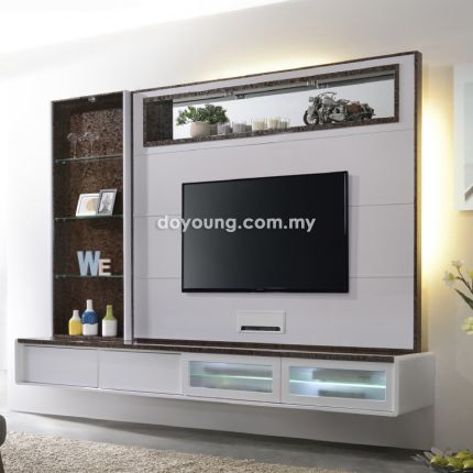 ARAS (240x46H177cm) Wall-Mounted TV Cabinet Set