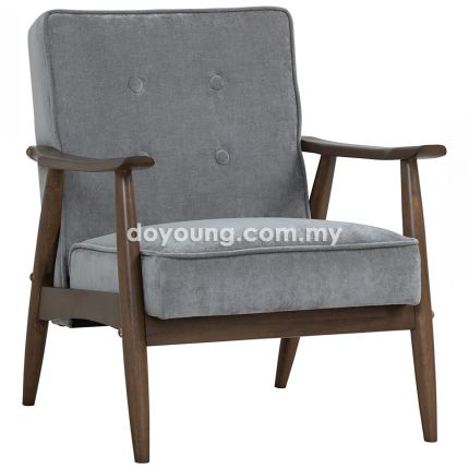 ARETHA (69cm Walnut/Grey) Armchair