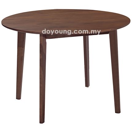 BAYLEE+ III (Ø106cm Rubberwood - Walnut) Dining Table