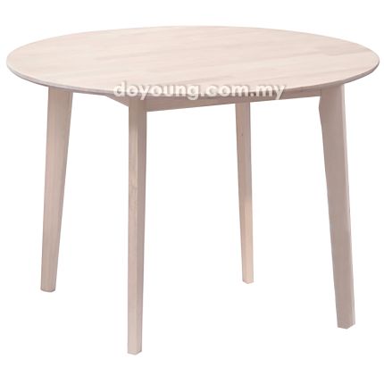 BAYLEE+ III (Ø106cm Rubberwood - Whitewash) Dining Table
