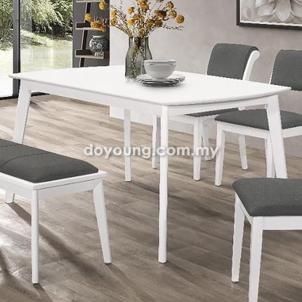 BAYLEE+ IV (150x90cm Rubberwood - White) Dining Table*