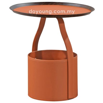 BLOWE (Ø49H55cm Faux Leather) Side Table