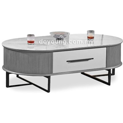 BRIENNA (130x70cm Ceramic) Oval Coffee Table