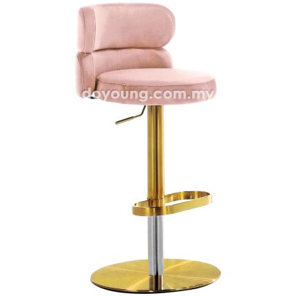 BRISKA (Velvet) Hydraulic Counter-Bar Chair