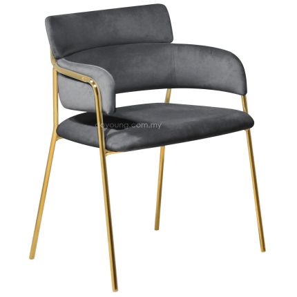 BRITTA (55cm Gold, Dark Grey) Armchair