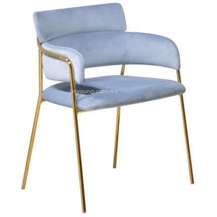 BRITTA (55cm Gold, Light Blue) Armchair